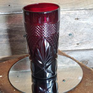 Luminarc  Cristal D'Arques Durand  "Antique Ruby"   Red Highball Tumbler